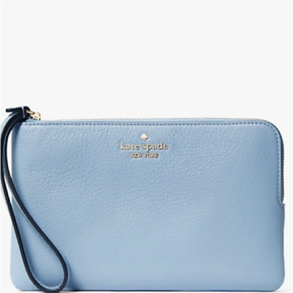 NWT In Box KATE SPADE 2 PIECE Leila Hobo Shoulder Bag & Medium. L-Zip Wristlet